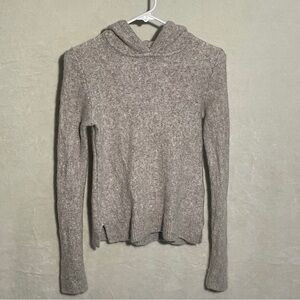 Women’s Banana Republic Taupe Merino Wool Alpaca Blend Sweater Hoodie Size Small